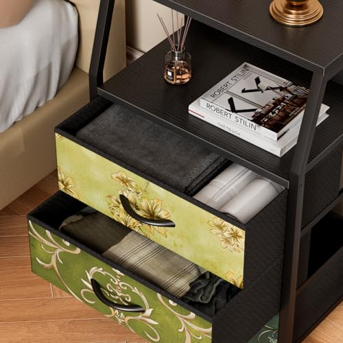 White 5 Drawer Fabric Dresser with Steel Frame Z42774