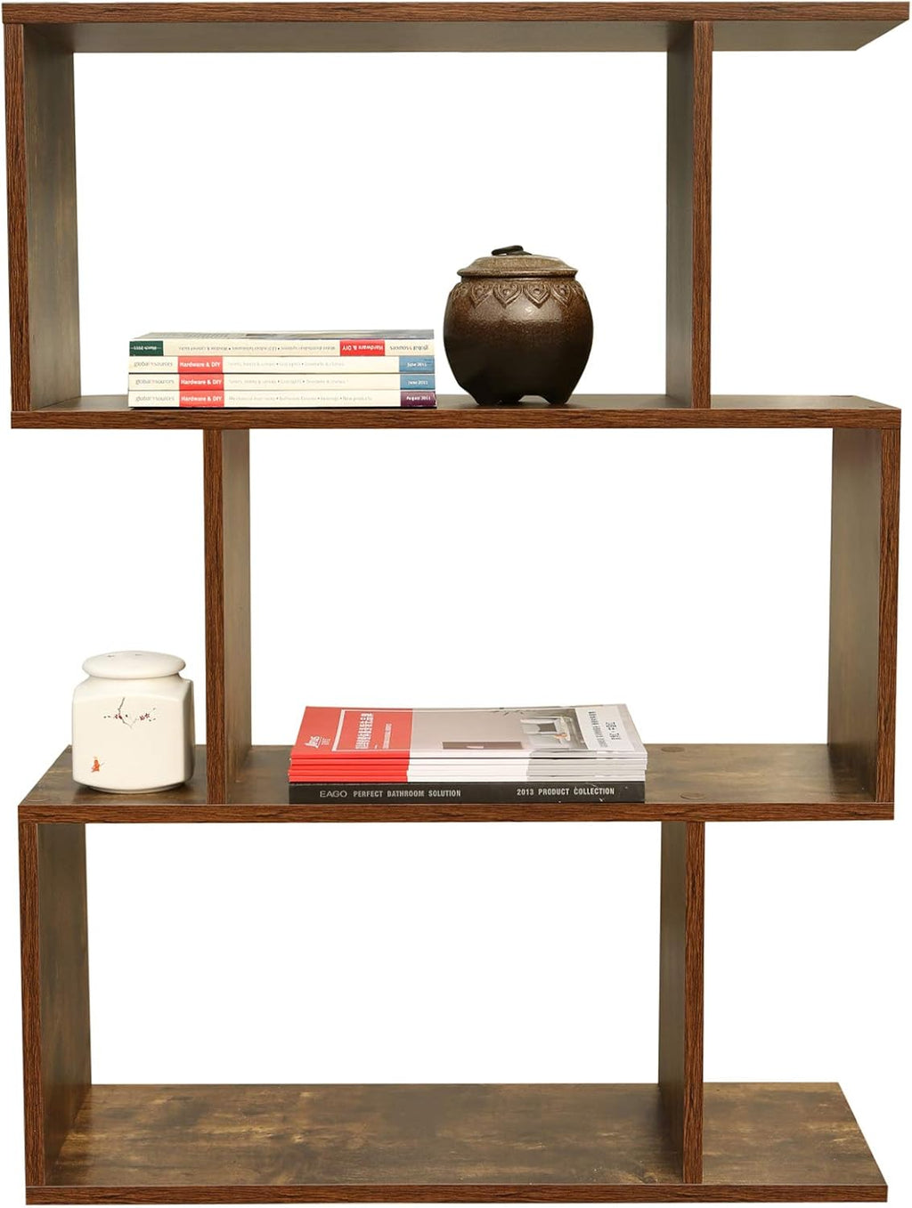 Modern Geometric 3 Shelf Bookshelf Y8636