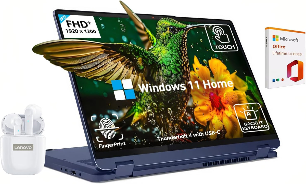 14 Inch FHD Touchscreen 2 in 1 Laptop, Intel Core i5, 16GB RAM 512GB SSD, Windows 11, Backlit Keyboard T639590