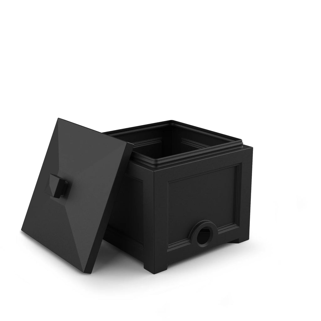 Black 100ft Garden Hose Bin D8435
