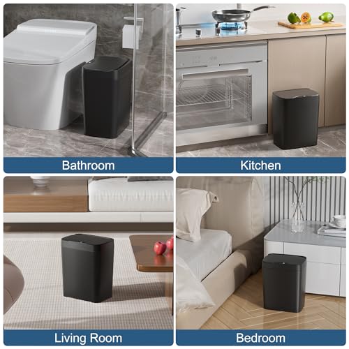 2.7 Gal Automatic Touchless Plastic Trash Can with Lid O96522