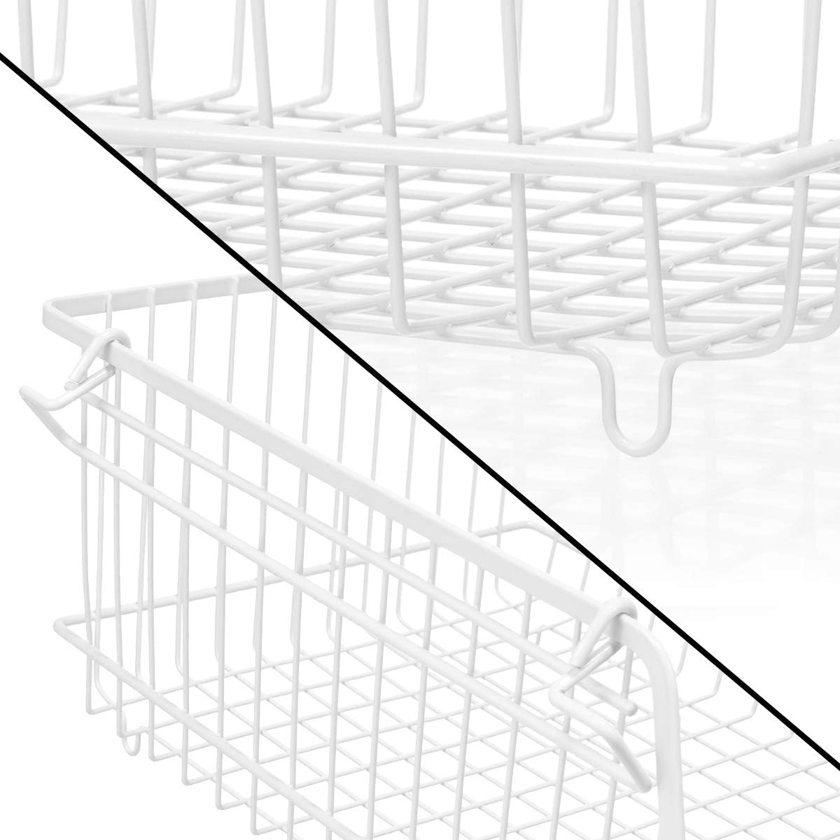 Large Metal Wire Stacking Baskets Set of 2 P8303