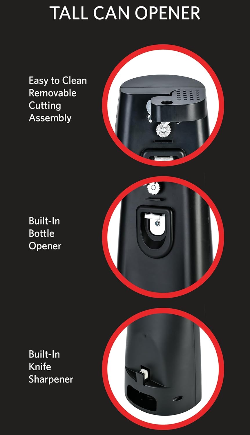 Black Tall Can Opener E7664