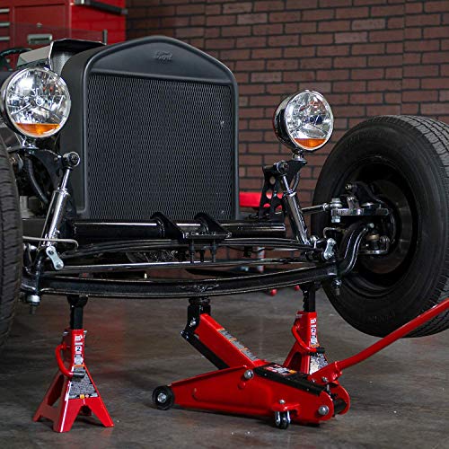 2 Ton Hydraulic Trolley Floor Jack with 2 Jack Stands R7490