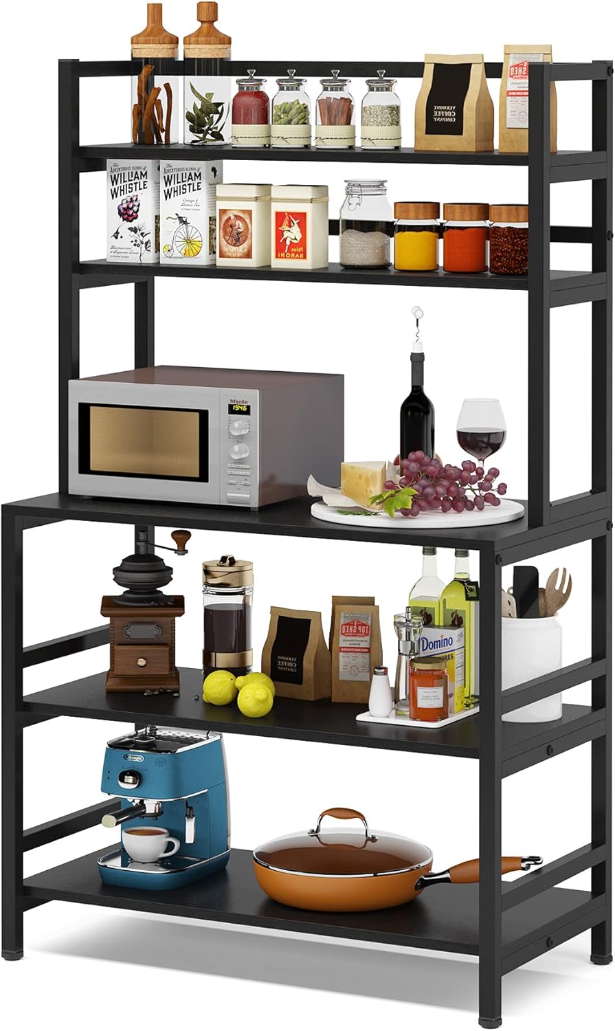 5-Tier Kitchen Bakers Rack with Hutch Q248007
