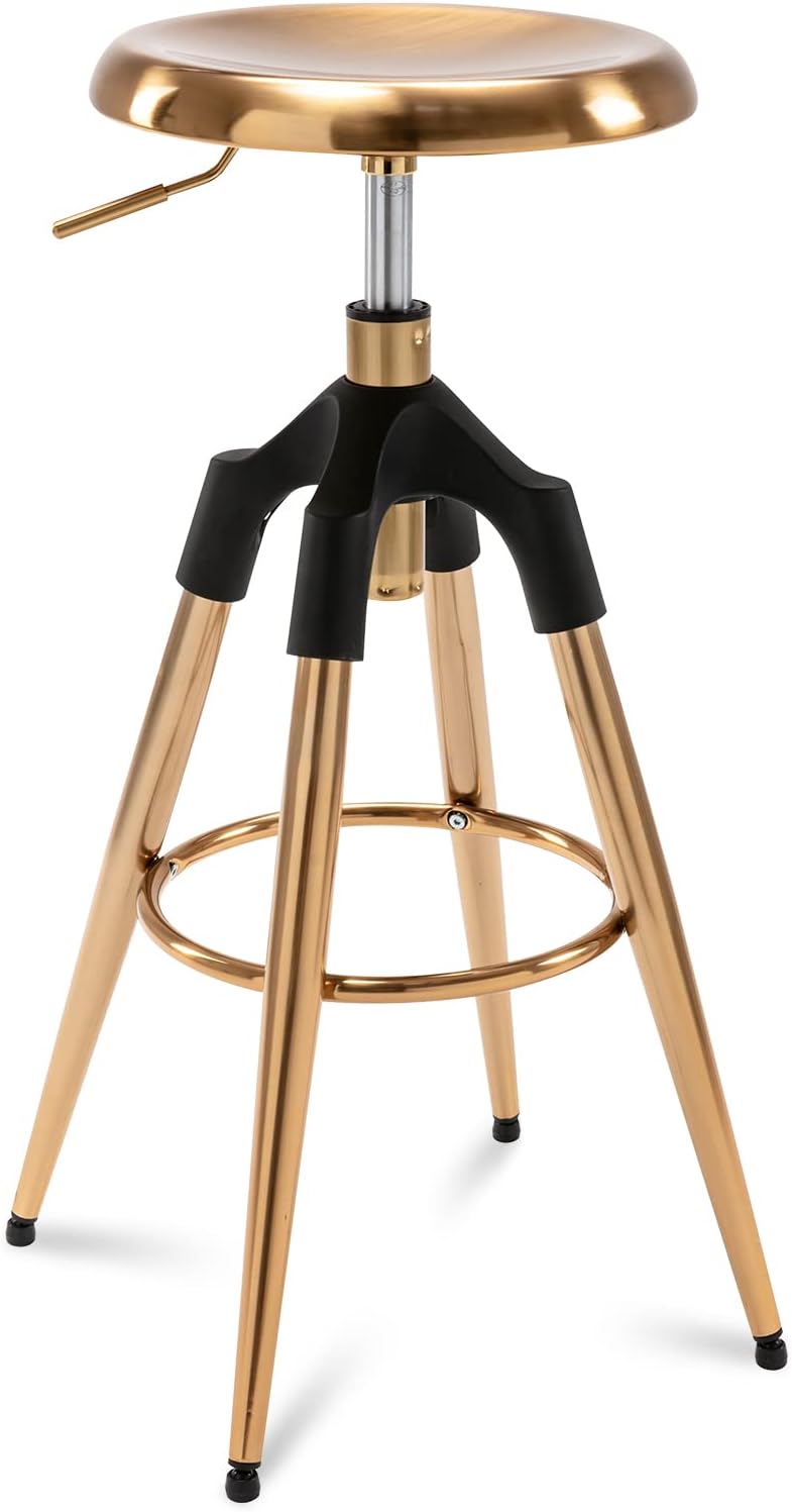 Gold Swivel Adjustable Bar Stool O354654