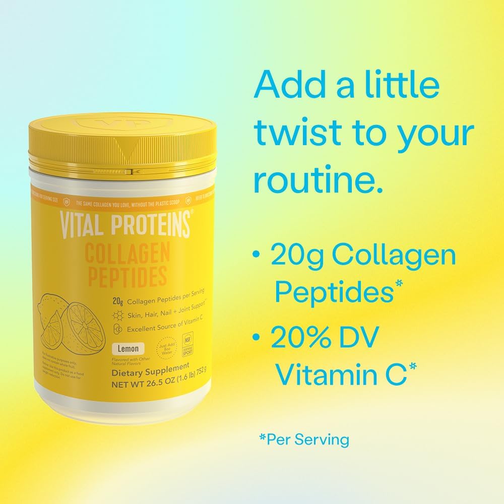 Lemon Collagen Peptides Powder 26.5 Ounce G6225