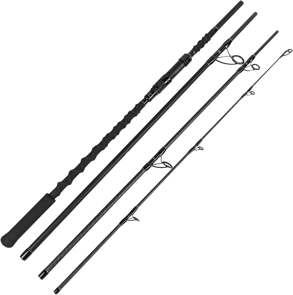 4 Piece Graphite Carbon Fiber Surf Spinning Fishing Rod T7620