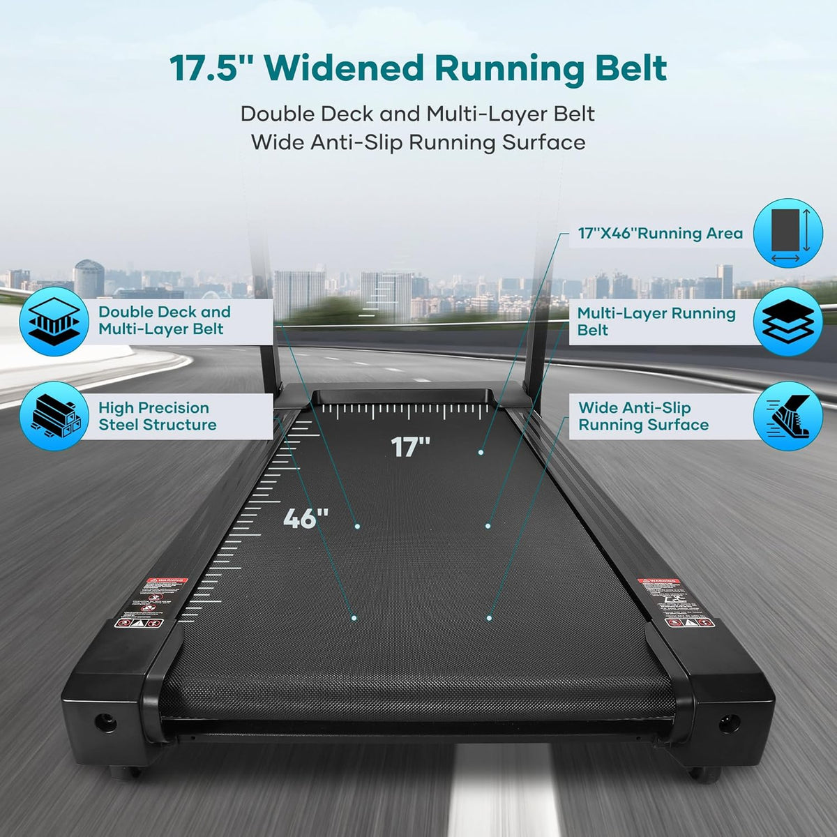 Foldable Treadmill with 15% Auto Incline and Bluetooth Speaker G347