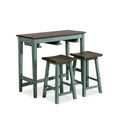 3-Piece Antique Teal Counter Dining Table Set T40545