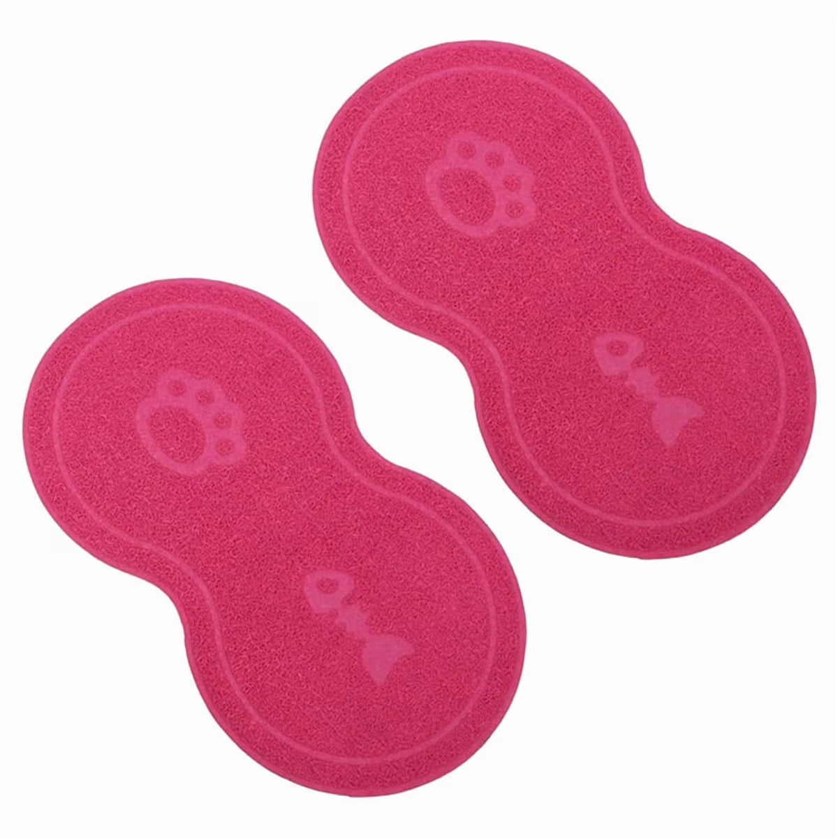 Rose Red Waterproof Non-Slip Pet Feeding Mat S89337