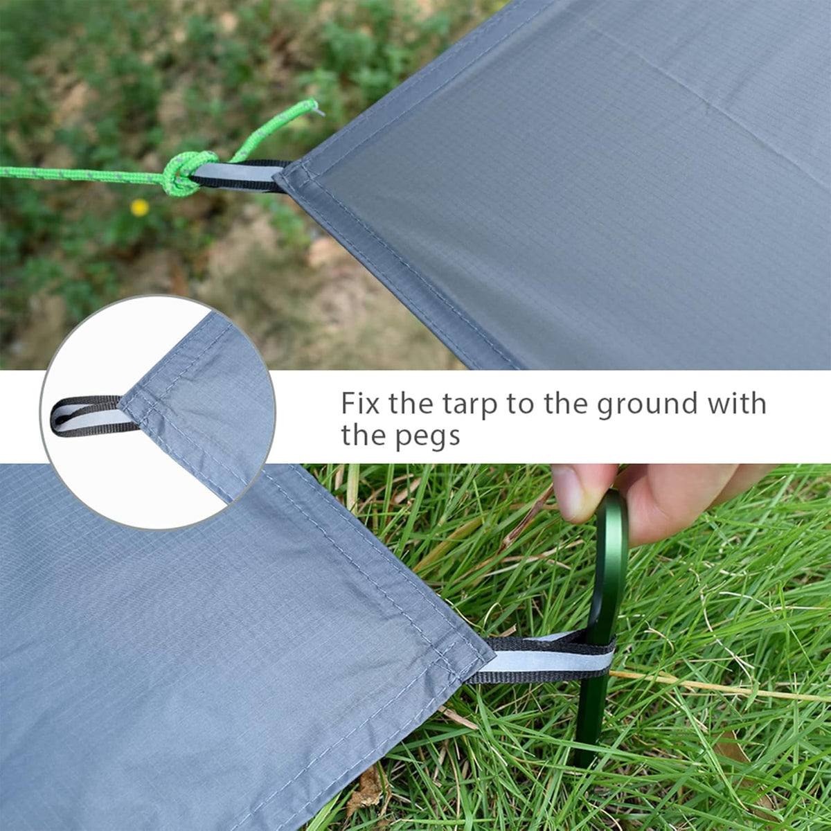 1 Person Ultralight Waterproof Tent Tarp Footprint Ground Sheet Mat J7940