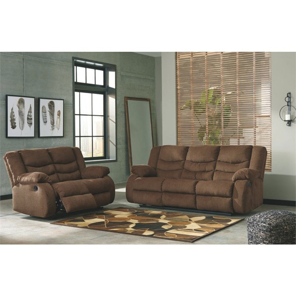 Chocolate Reclining Sofa B15834