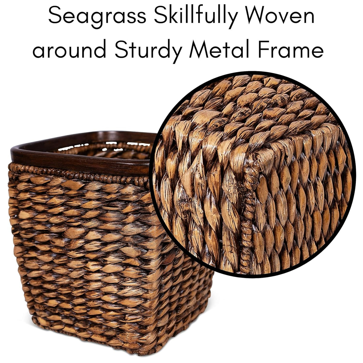 Seagrass Woven Wastebasket P866