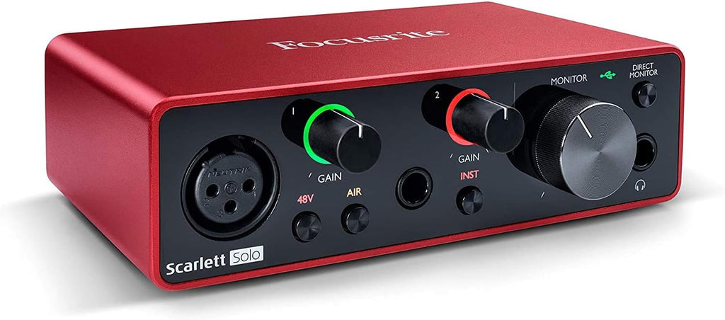 2x2 USB Audio Interface Full Studio Bundle with Studio Monitors and Instrument Cables Y917031