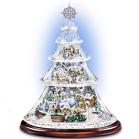 Crystal Tree with Moving Train Y71367