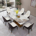 7 Piece Dining Table Set with 6 Chairs N720255