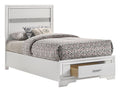 White Twin Storage Bed E800512