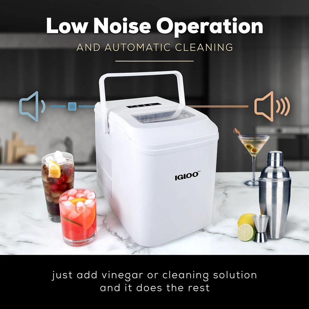 White Portable Countertop Ice Maker Machine P464800