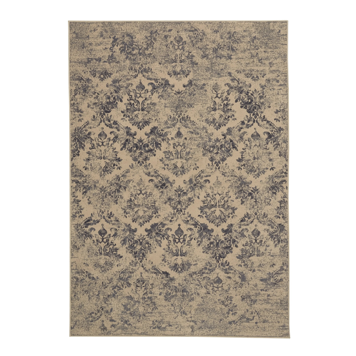 Azure Rectangle Machine Woven Rugs D27236