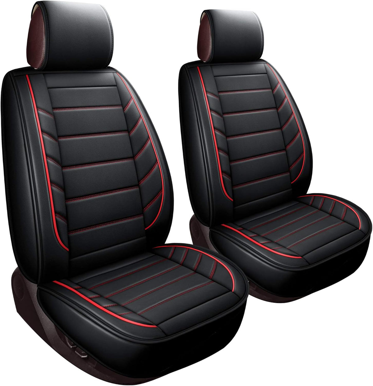 Black 2 PCS Front Seat Covers E433