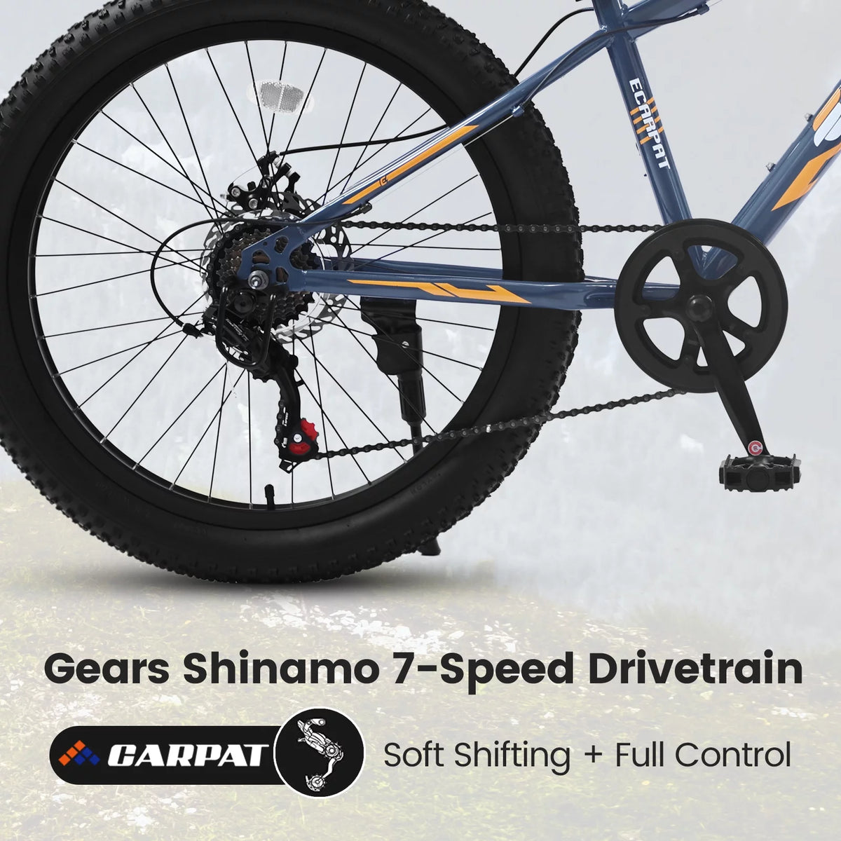 24 inch Fat Tire Bike with 7-Speed and Dual-Disc Brakes W7635