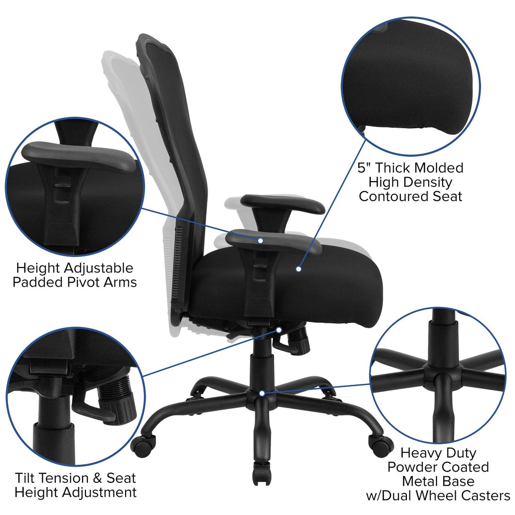 Black Mesh Swivel Ergonomic Office Chair F6401