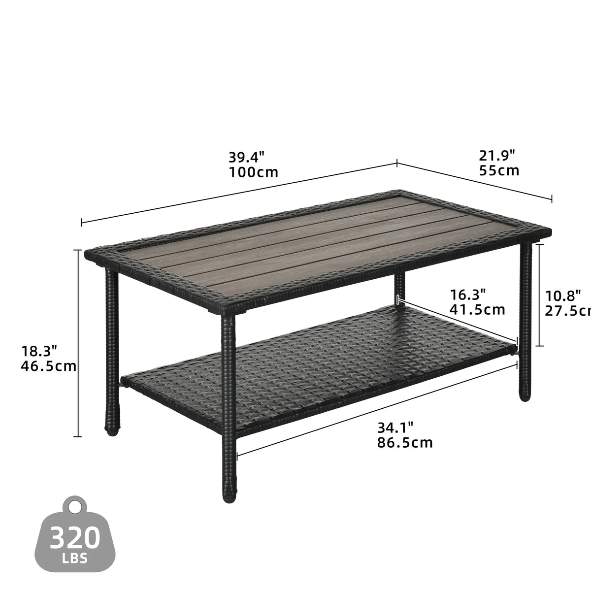 Wicker Coffee Table O7284