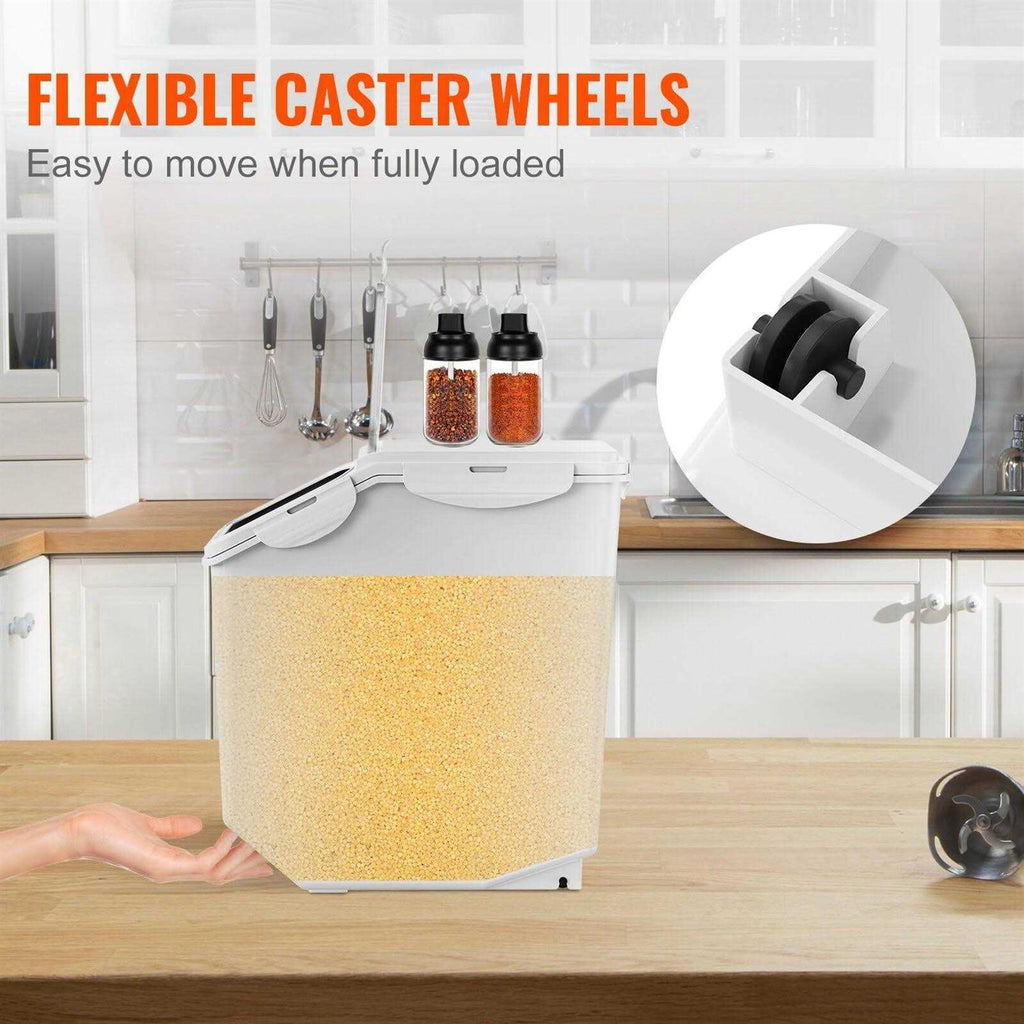 15L Ingredient Storage Dispenser Bin with Measuring Cups Y5256