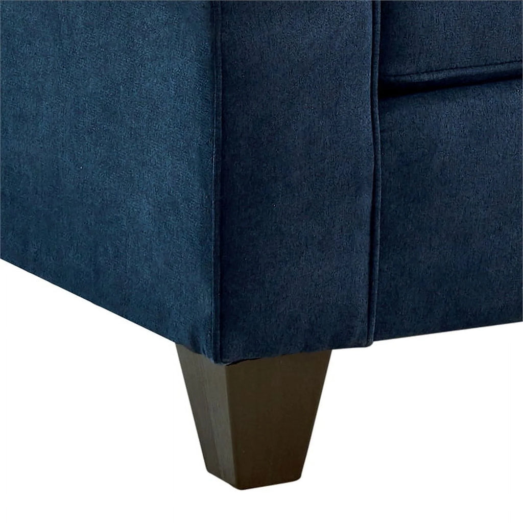 Wood and Fabric Loveseat W76367
