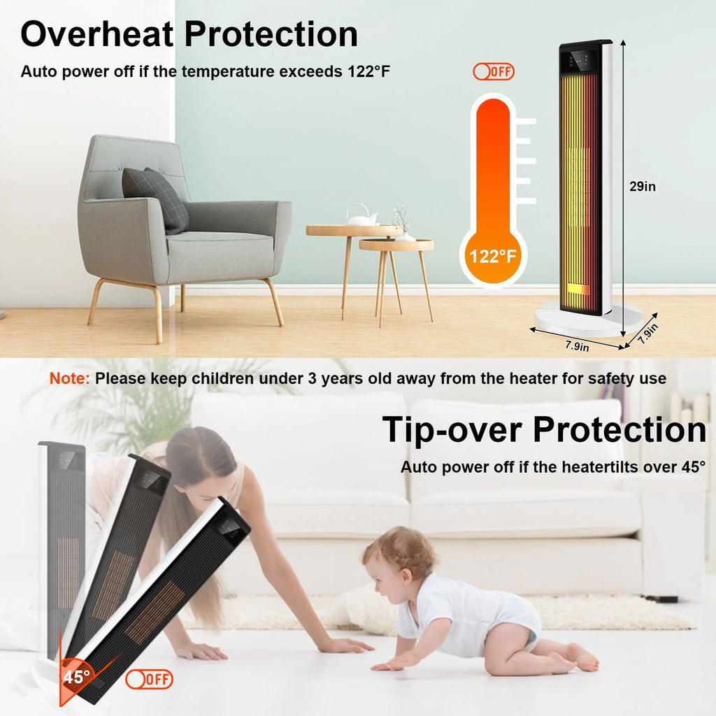 1500W Tower Space Heater T23679