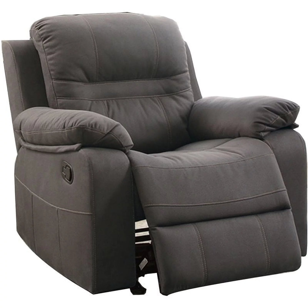 Gray Leatherette Rocker Recliner S67751