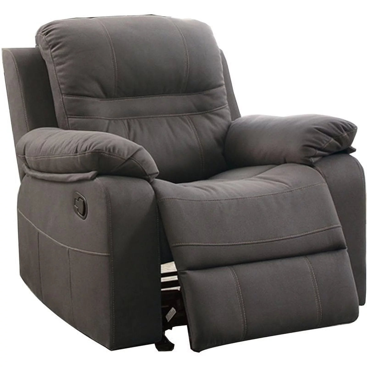 Gray Leatherette Rocker Recliner S67751