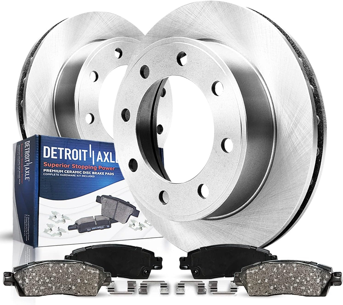 Front Disc Rotors and Brake Pads 4pc Set S28253