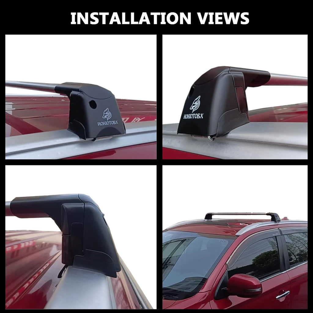 Black Lockable Roof Rack Crossbars for Ki-a NIRO Y69552
