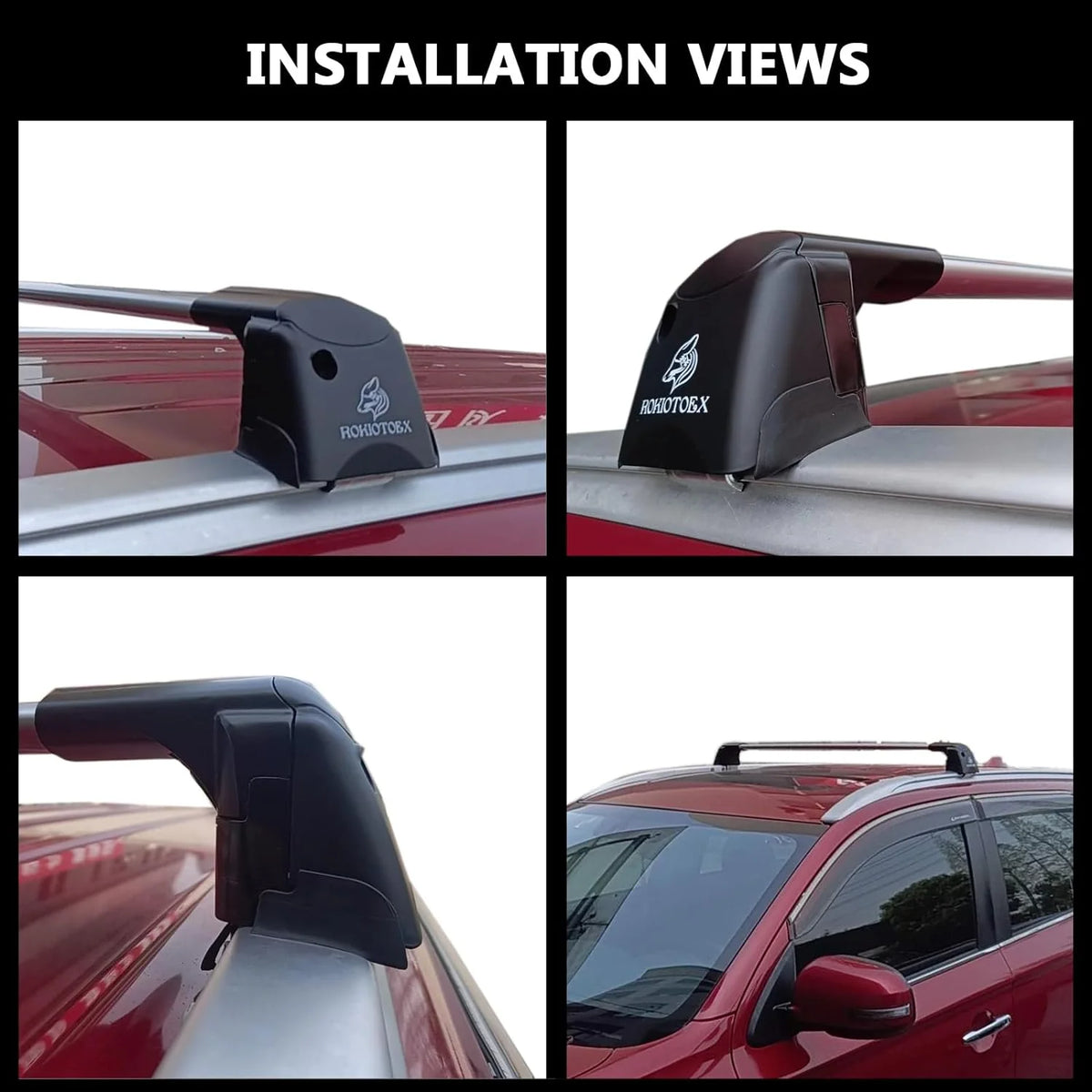 Black Lockable Roof Rack Crossbars for Ki-a NIRO Y69552