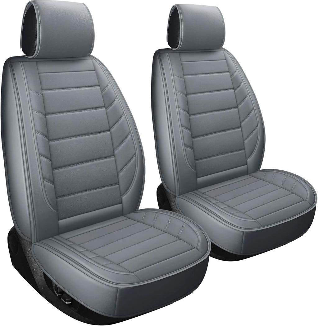 Black 2 PCS Front Seat Covers E433