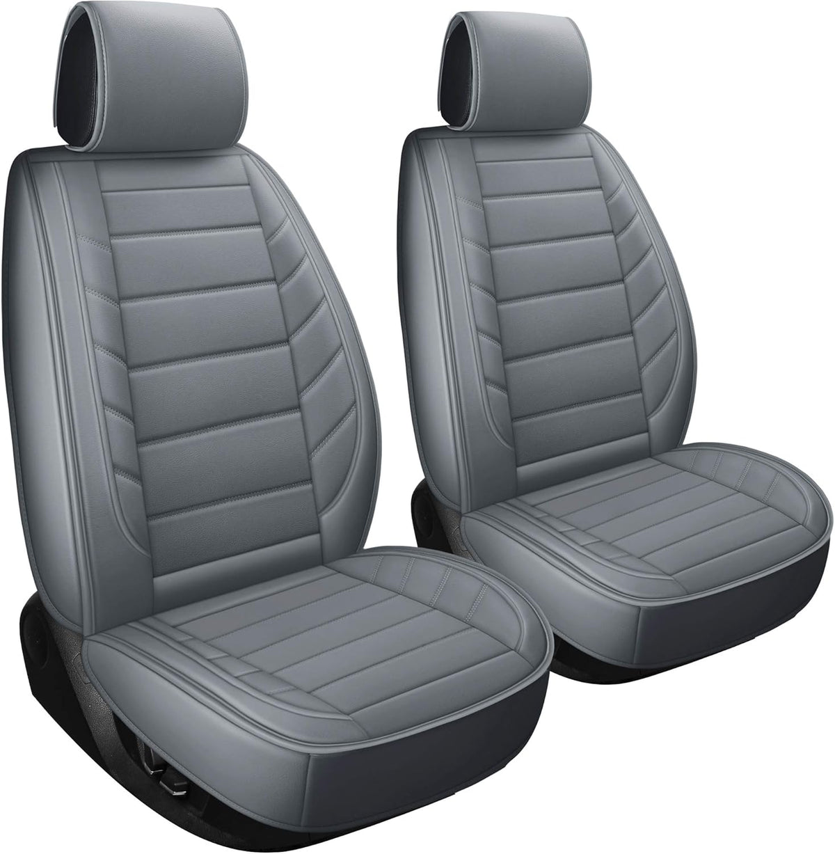 Black 2 PCS Front Seat Covers E433