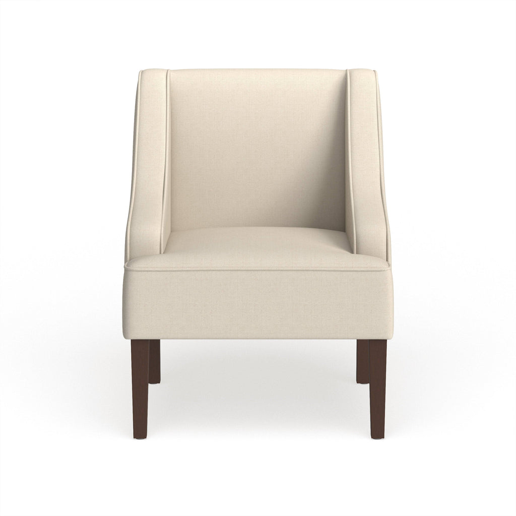 Cream Swoop Arm Accent Chair B5513