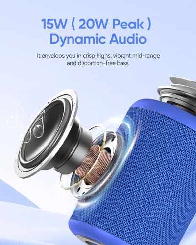 Portable Bluetooth Speaker with Lights, IPX5 Waterproof, Bluetooth 5.3 I892