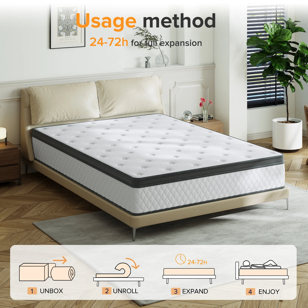 12 Inch Memory Foam Innerspring Hybrid Queen Mattress G813