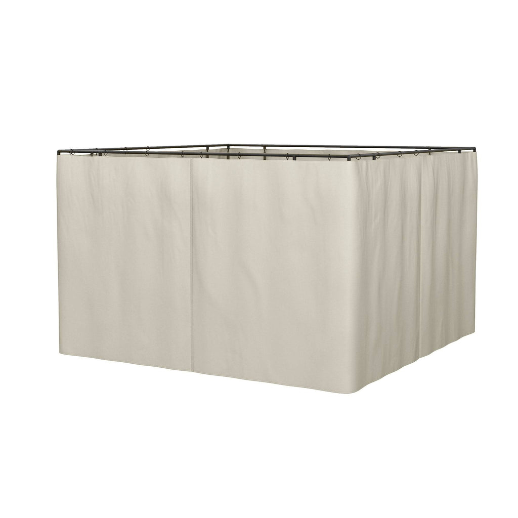 Beige 4 Panel Gazebo Sidewall Set with Hooks and C-Rings Y370638