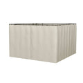 Beige 4 Panel Gazebo Sidewall Set with Hooks and C-Rings Y370638