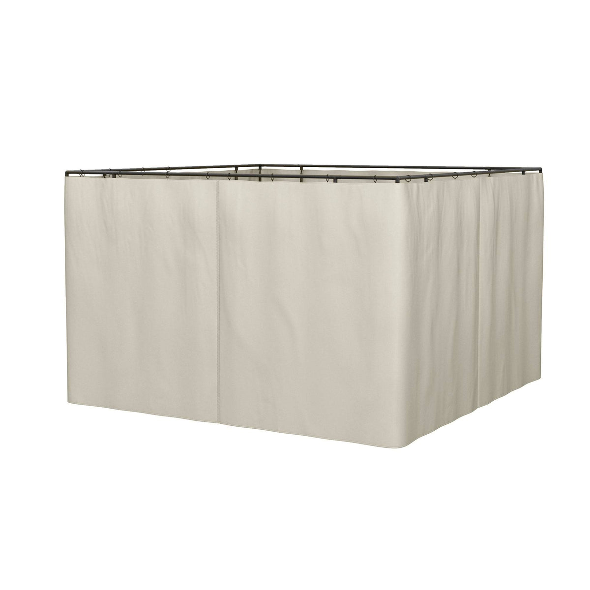 Beige 4 Panel Gazebo Sidewall Set with Hooks and C-Rings Y370638