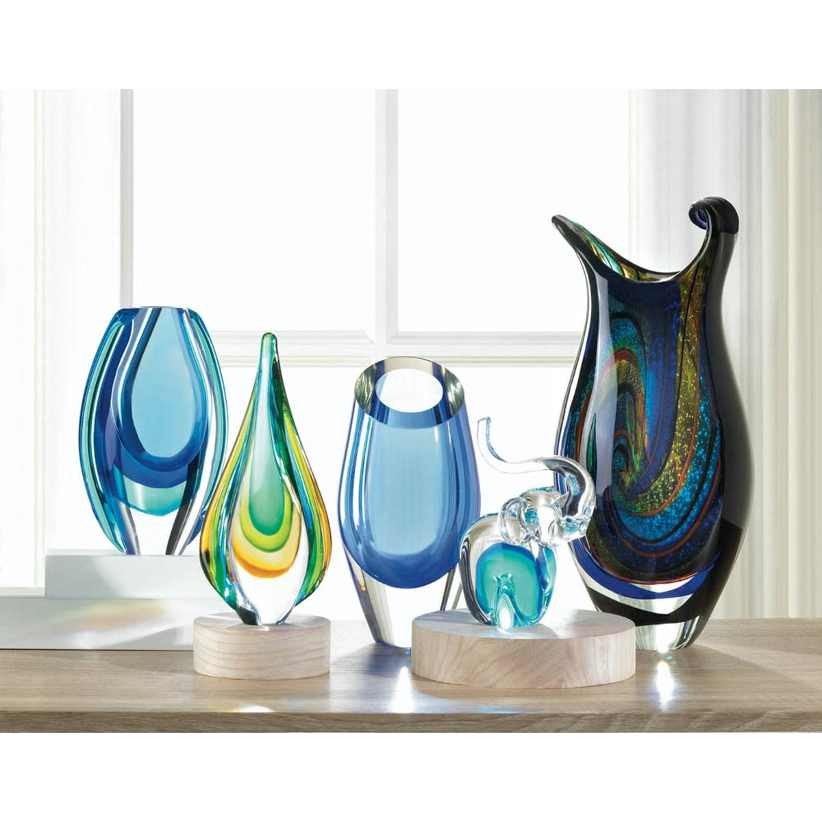 Multicolored Galaxy Art Glass Vase O53969