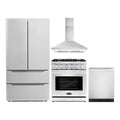 30 Gas Range, Wall Mount Range Hood, Refrigerator with Ice Maker and Dishwasher U2782