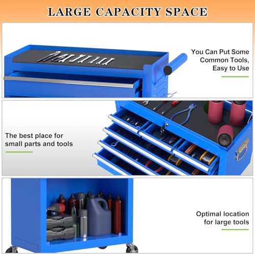 8 Drawer Rolling Tool Chest with Wheels and Lock Y250962