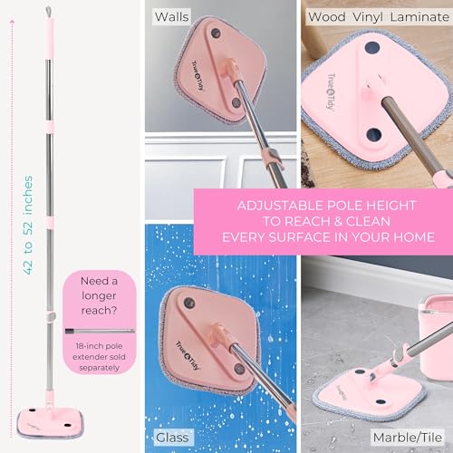 Square Spin Mop & Bucket System with 2 Microfiber Mop Pads X636