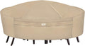 Beige Round Patio Furniture Cover R14878