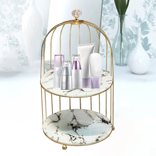 2 Tier Iron Wire Cosmetic Makeup Organizer J235